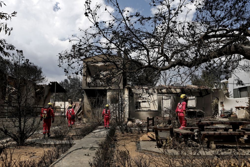Quase metade dos edificios atingidos pelos incêndios na Grécia ficaram inabitáveis