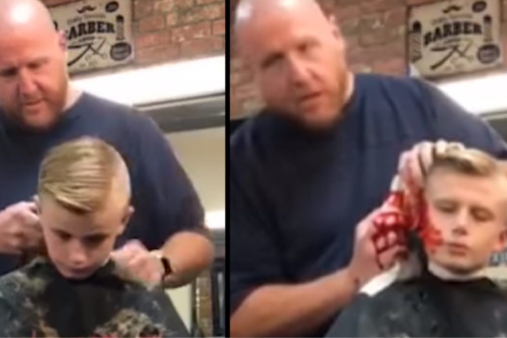 Barbeiro vinga-se com estilo de uma criança que lhe pregou uma partida [vídeo]