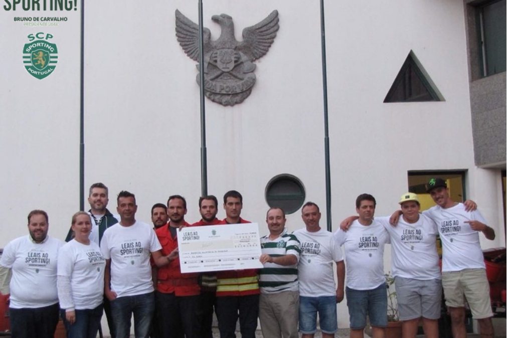 Sporting: Campanha de Bruno de Carvalho doou mil euros aos bombeiros de Monchique