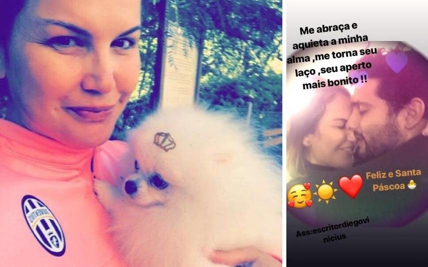 Prestes a ser mãe, Katia Aveiro publica imagem ao lado do namorado brasileiro
