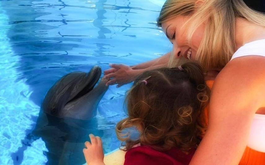 Laura Figueiredo aproveita o feriado no zoo com a filha