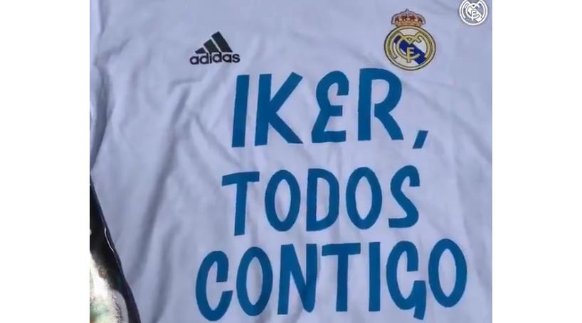 Real Madrid entra em campo com camisola de apoio a Casillas