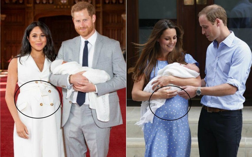 Meghan assume barriga pós-parto Uma mãe real, à semelhança de Kate Middleton