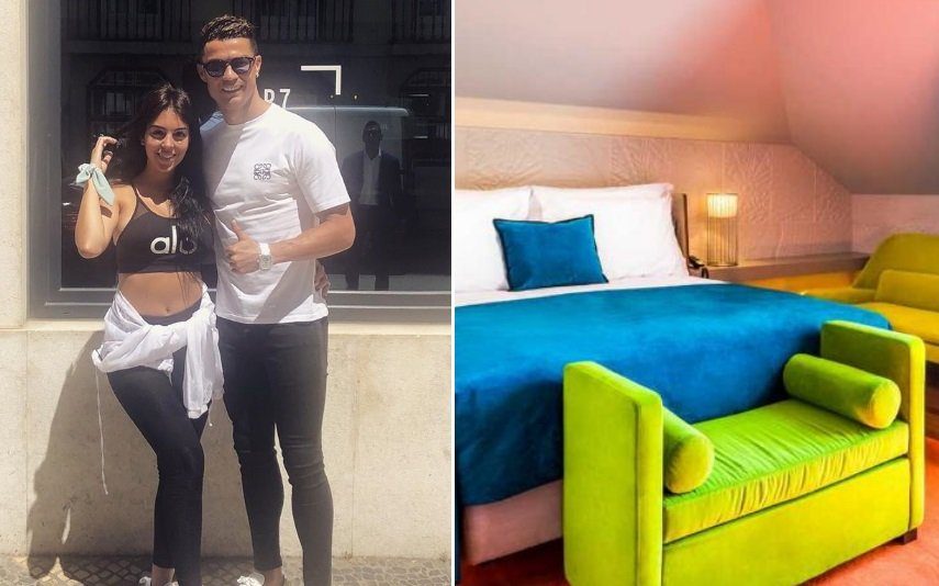 Durma na cama de Cristiano Ronaldo e Georgina Rodríguez Eis o preço de uma noite num quarto de luxo com pequeno-almoço incluído