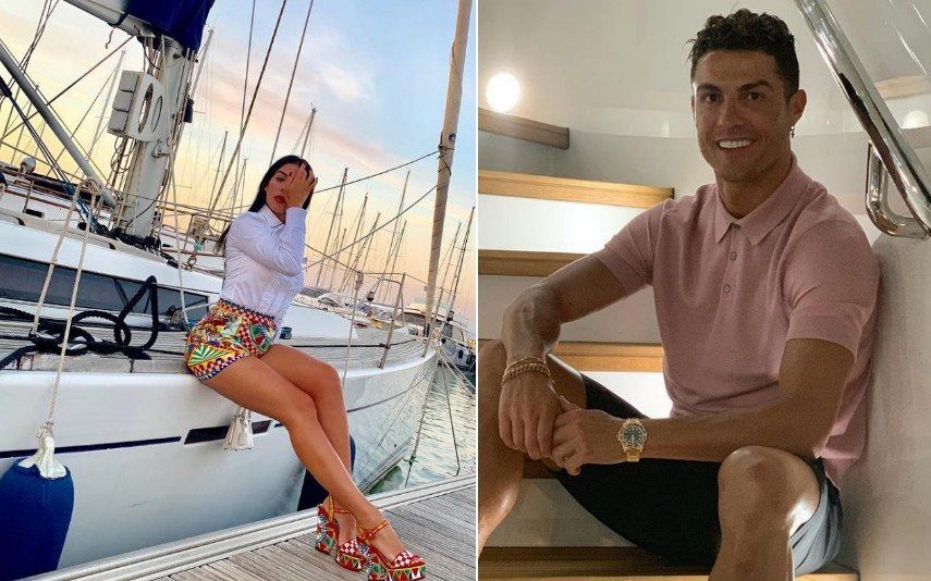 Os looks de Cristiano Ronaldo e Georgina de férias