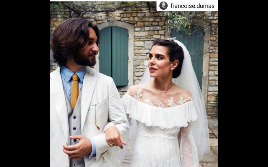 Todos os pormenores do vestido de noiva de Charlotte Casiraghi