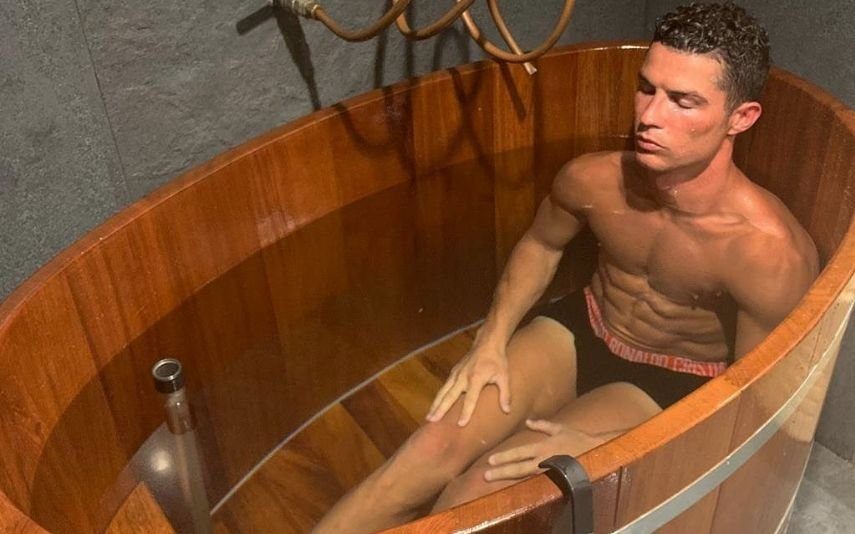 Cristiano Ronaldo Afinal para que serve esta banheira estranha? Nós descobrimos