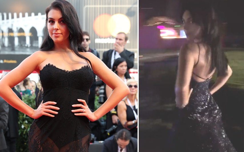 Georgina Rodriguez Costas à mostra, racha gigante e transparências. O look deslumbrante da namorada de CR7