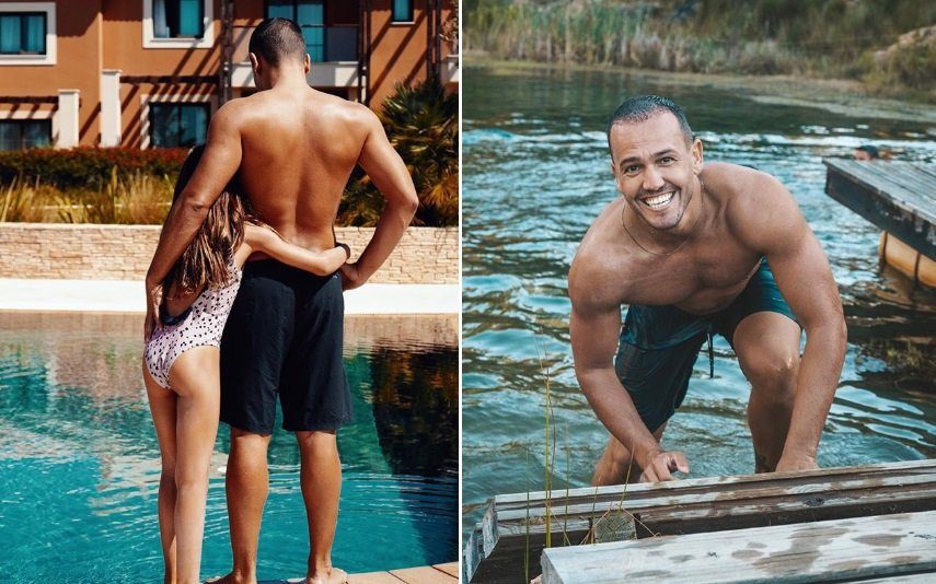 Pedro Teixeira De férias com a namorada e a filha em resort que custa 500 euros por noite