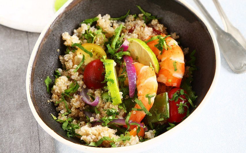 Salada tropical de quinoa Receita rápida