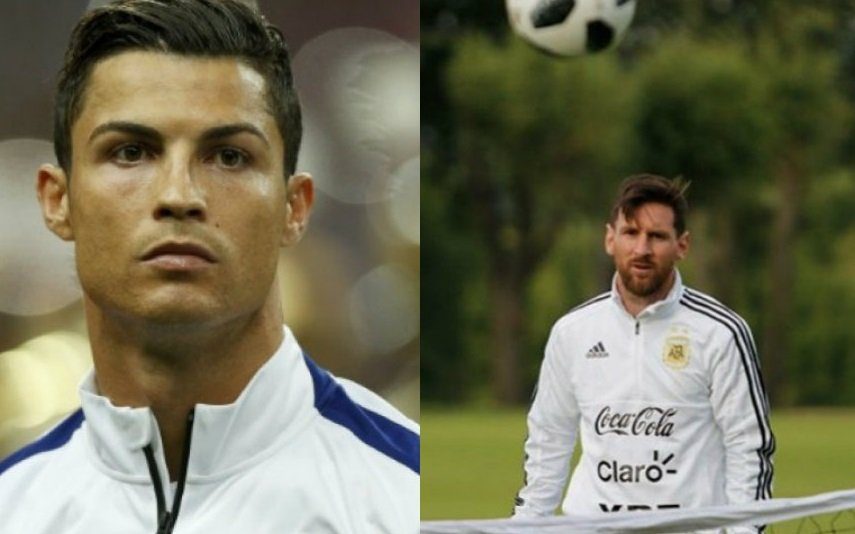 Site espanhol leiloa beijo entre Ronaldo e Messi