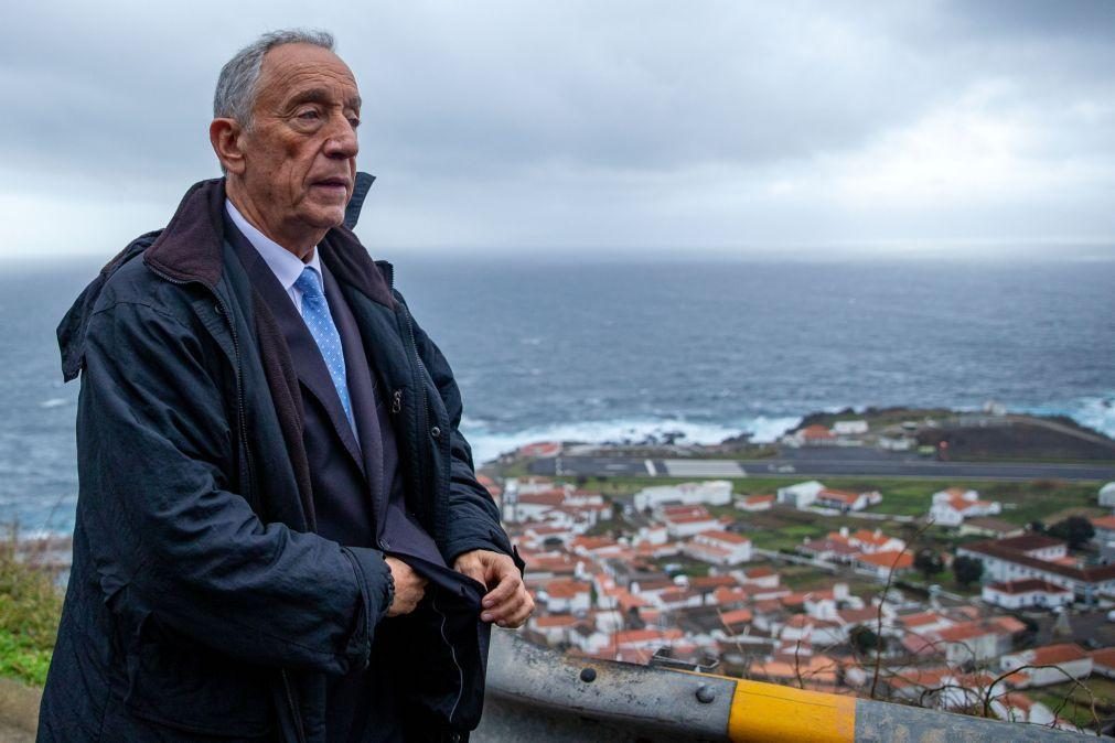 Marcelo faz hoje mensagem de Ano Novo no Corvo, a ilha mais pequena dos Açores