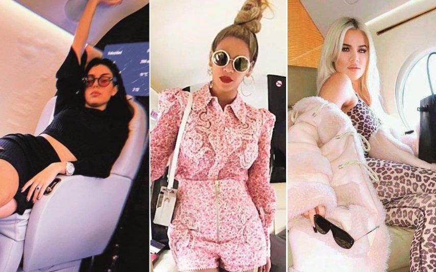 De Georgina Rodríguez a Khloé Kardashian A moda de tirar fotos nos aviões privados