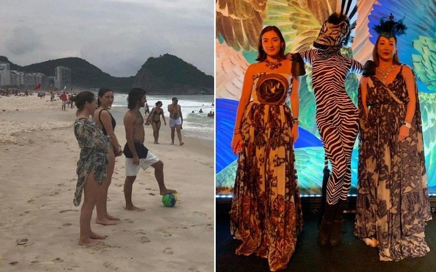 Família de José Mourinho diverte-se no Carnaval do Brasil