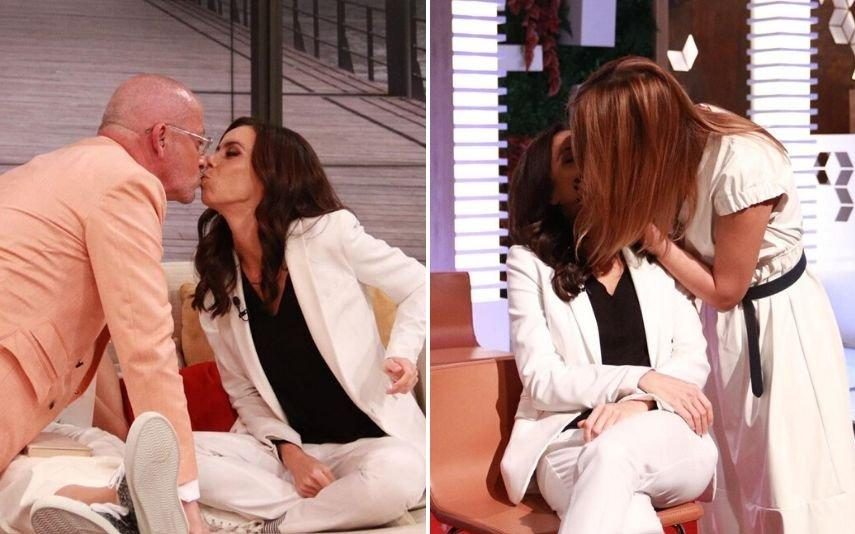 Filomena Cautela Depois de Cristina Ferreira, dá beijo na boca a Goucha e Maria