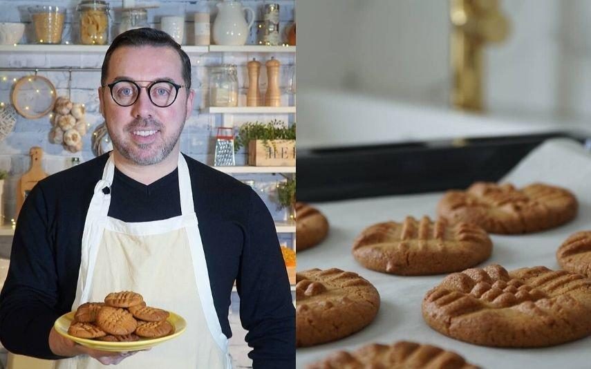 Experimente a receita deliciosa de bolachas de manteiga de amendoim e coco de Flávio Furtado