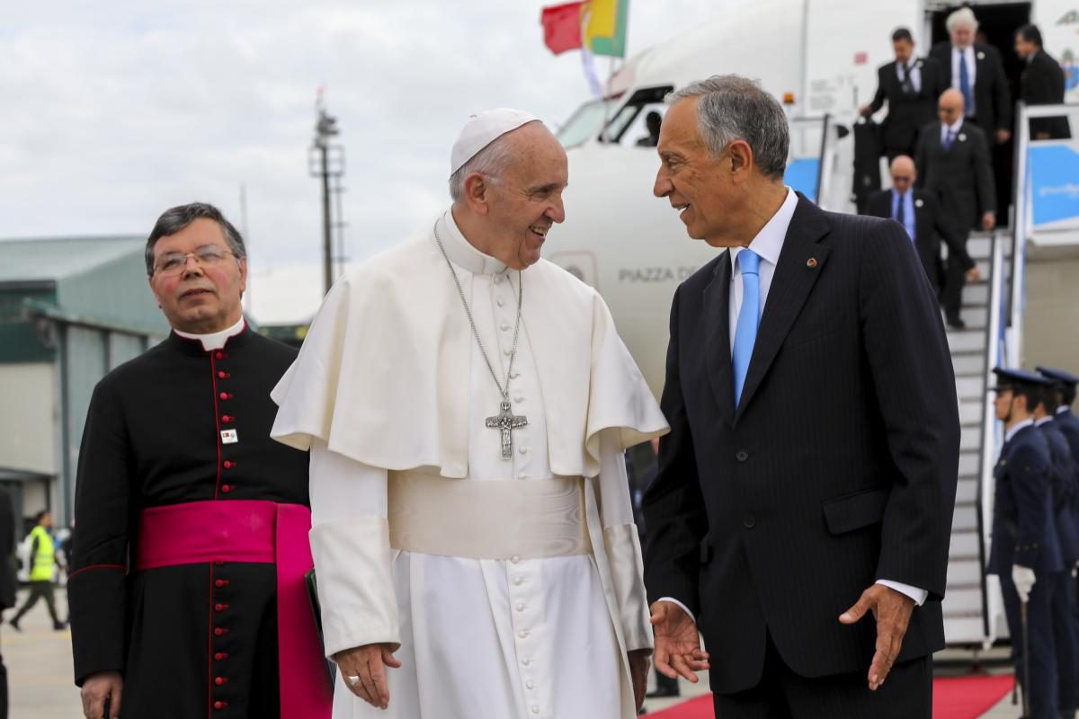Primeiros momentos do Papa Francisco em Portugal