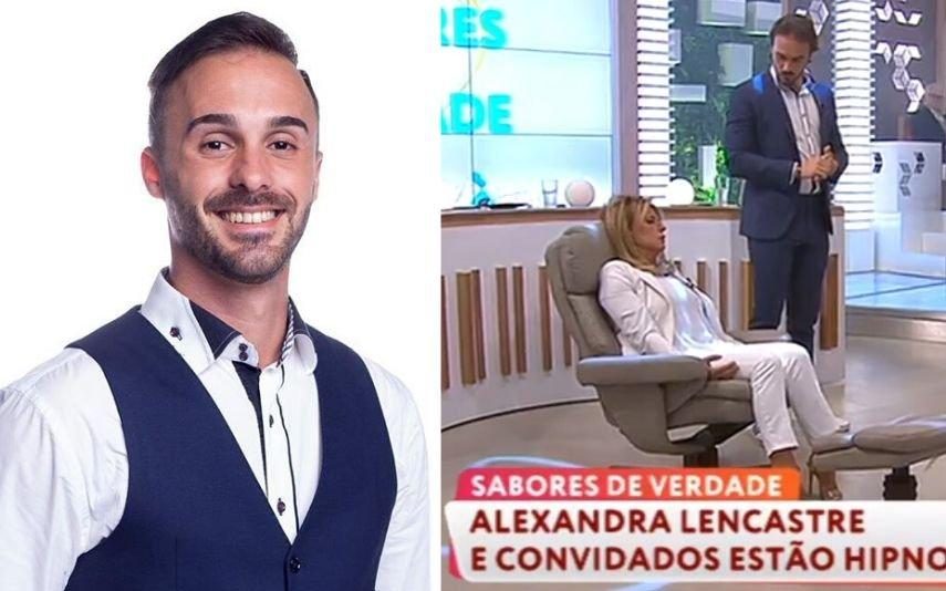 Daniel Guerreiro Concorrente do Big Brother hipnotizou Alexandra Lencastre em direto
