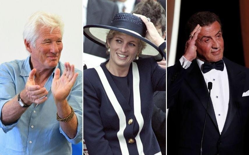 Sylvester Stallone e Richard Gere quase «lutaram» pela princesa Diana