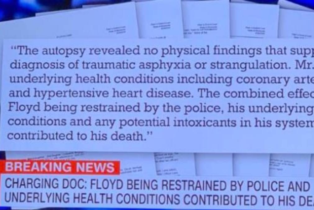 Autópsia polémica a George Floyd não revela morte por asfixia nem estrangulamento