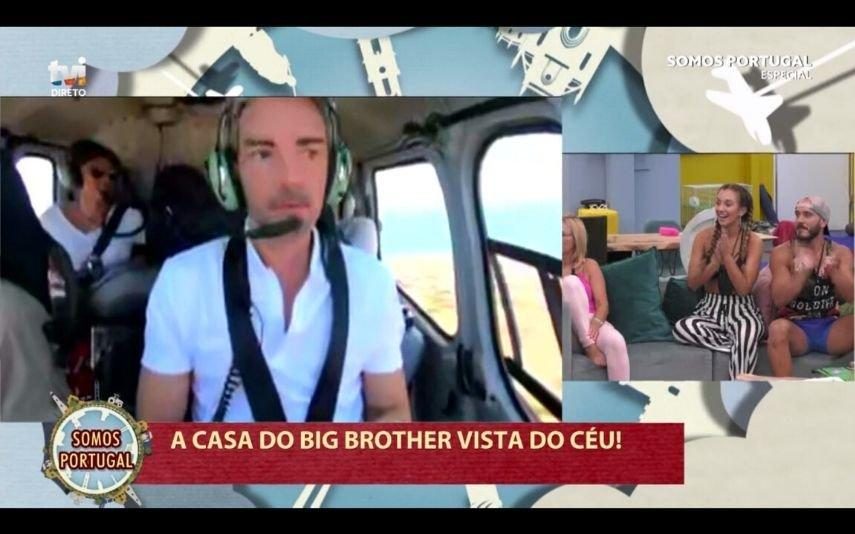Cláudio Ramos Surpreende concorrentes do Big Brother ao sobrevoar a casa: «Mais perto»