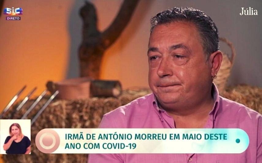 António Gonçalves Agricultor emociona-se ao recordar morte da irmã, vítima da Covid-19: «Pouco fizeram para que ela se salvasse»