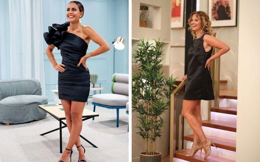 Carolina Patrocínio e Cristina Ferreira vestem-se de preto no mesmo dia com vestidos ousados