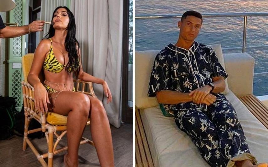 Cristiano Ronaldo e Georgina Rodriguez. O look de quase 2 mil euros dele que contrasta o dela