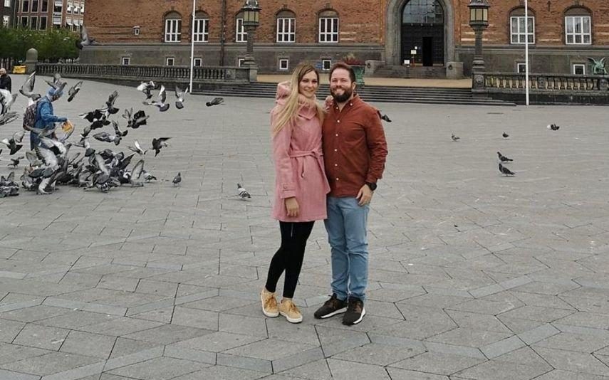 Tatiana e Bruno. As imagens da lua de mel romântica na Dinamarca