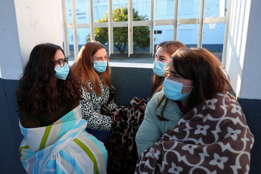 Covid-19: Alunos de Serpa protestam contra frio nas aulas, agravado por pandemia