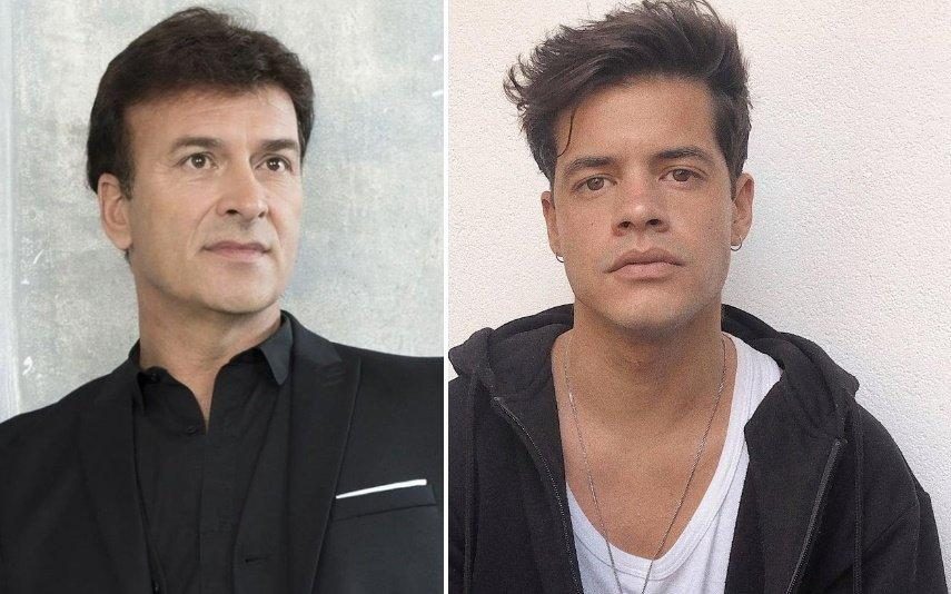 Tony Carreira e Ivo Lucas juntos na missa que assinala um mês sobre a morte de Sara Carreira