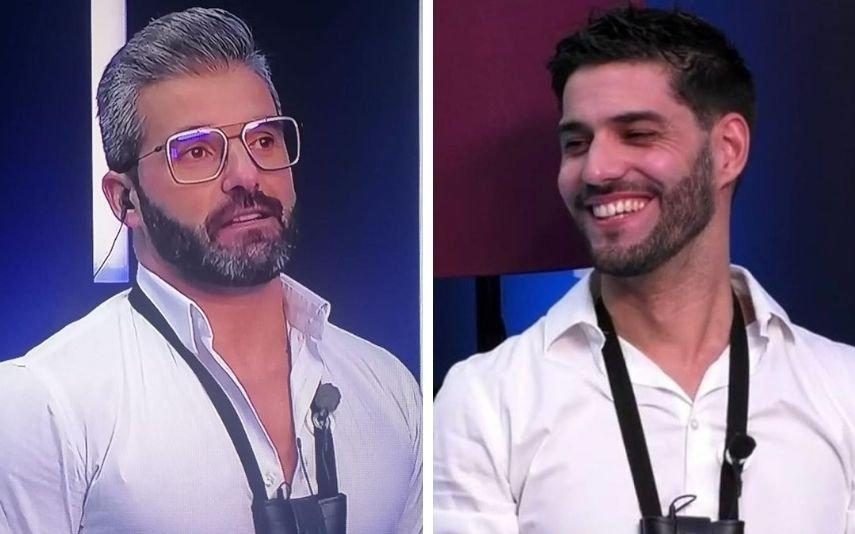 Big Brother Hélder e Gonçalo Quinaz beijam-se na boca e levam colegas ao delírio