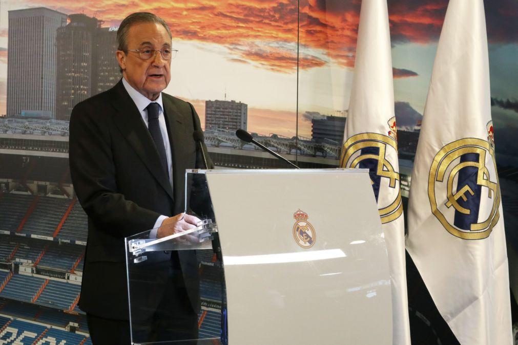 Covid-19: Presidente do Real Madrid com teste positivo e sem sintomas
