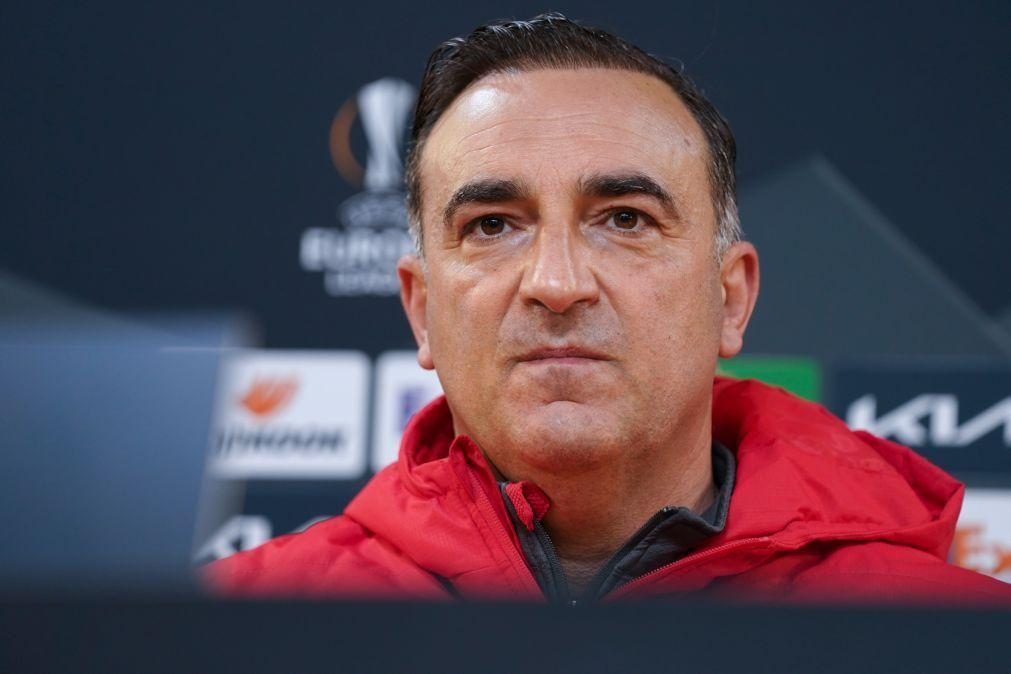 Carvalhal diz que Braga saiu reforçado animicamente da derrota com a Roma