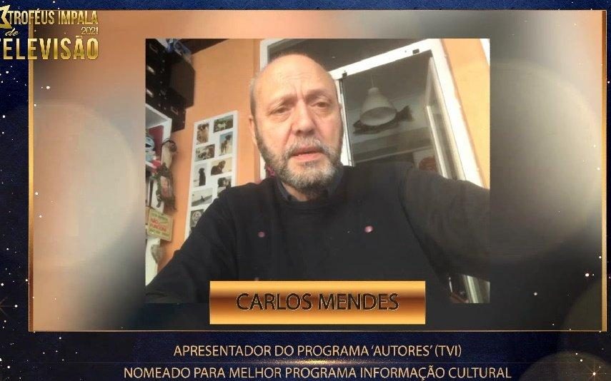 Troféus Impala de Televisão 2021: Carlos Mendes agradece nomeação