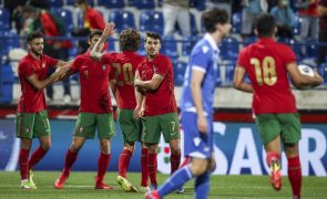 Seleção portuguesa sub-21 goleia Liechtenstein e obtém melhor registo de sempre