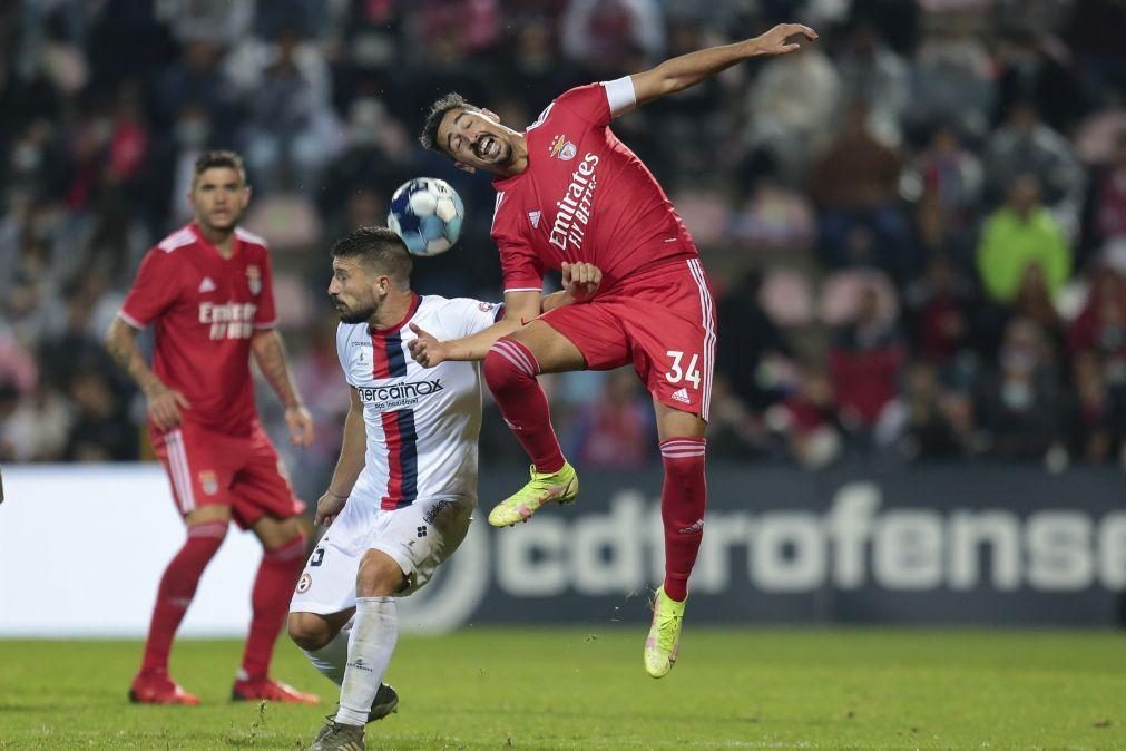 Benfica em grandes dificuldades bate o Trofense no prolongamento