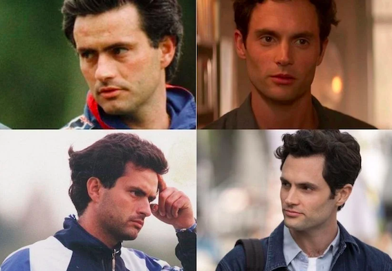 Mourinho ou Penn Badgley? Ator da série You e treinador são parecidos, dizem fãs