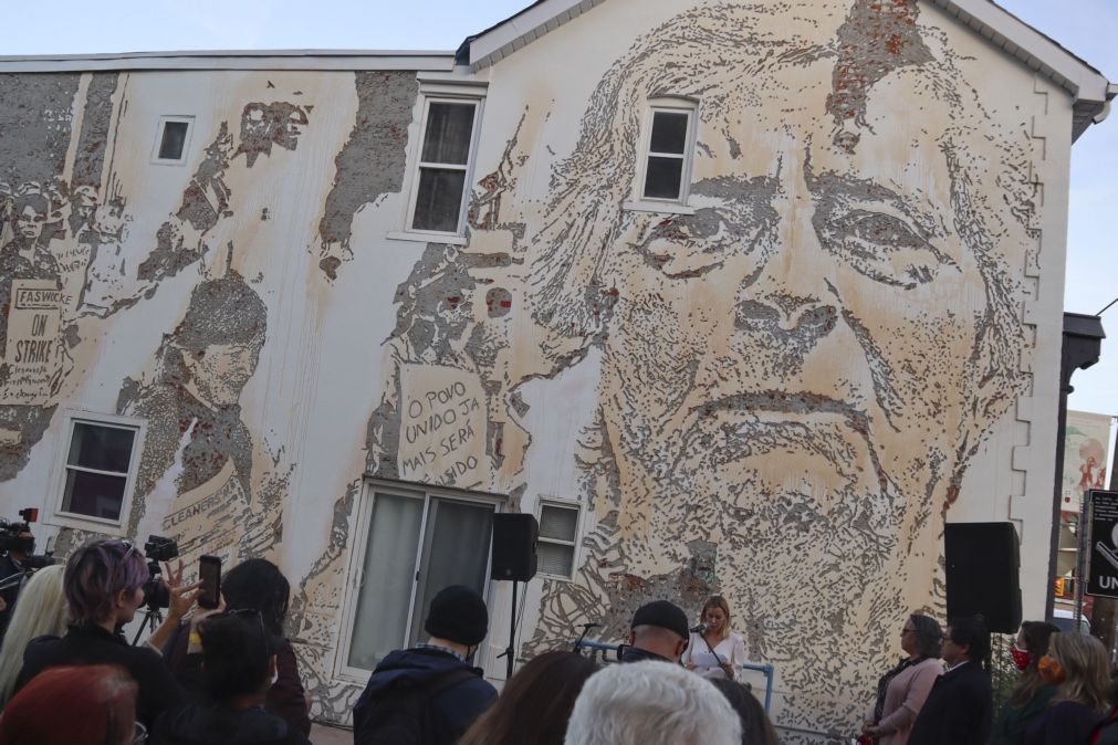 Mural de Vhils homenageia movimento sindical feminino português no Canadá