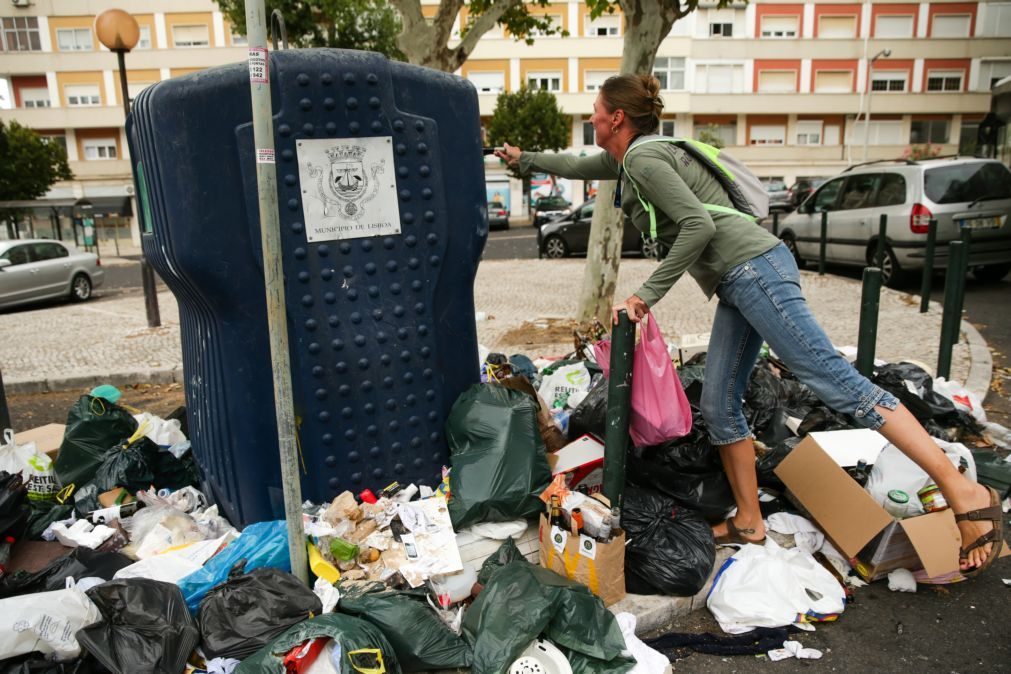 Greve causa perturbações na recolha de lixo em Lisboa entre hoje e sexta-feira
