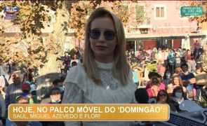 Luciana Abreu apresenta Domingão de óculos escuros