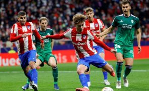 Golo de Felipe dá vitória ao Atlético de Madrid na receção ao Osasuna