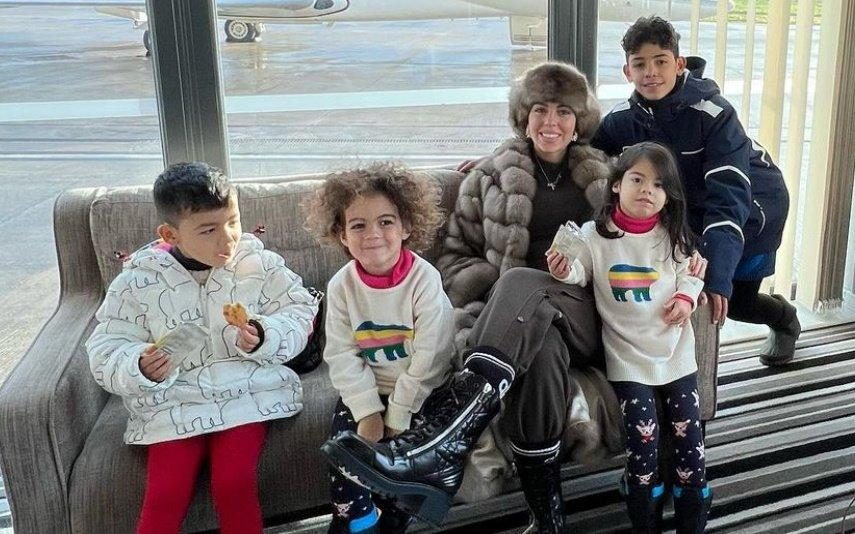 Georgina Rodríguez encantada com os filhos [vídeo]