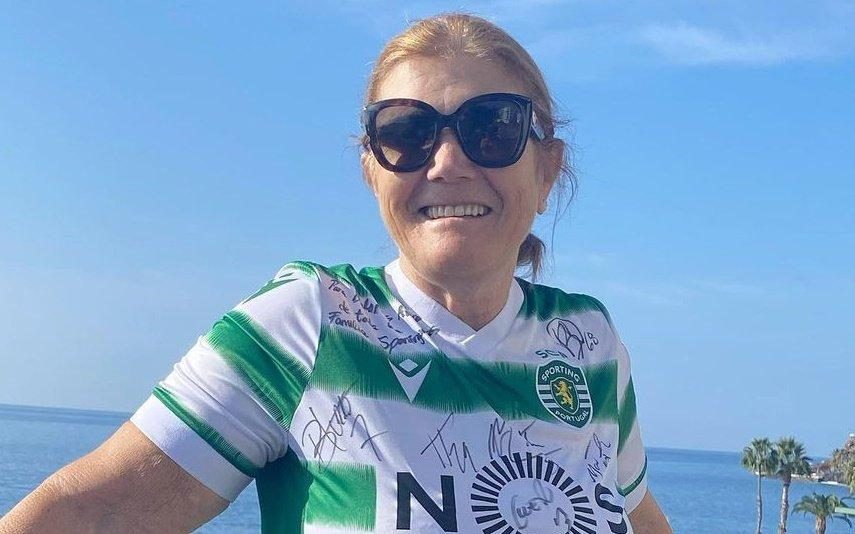 Dolores Aveiro em festa com vitória do Sporting [vídeo]