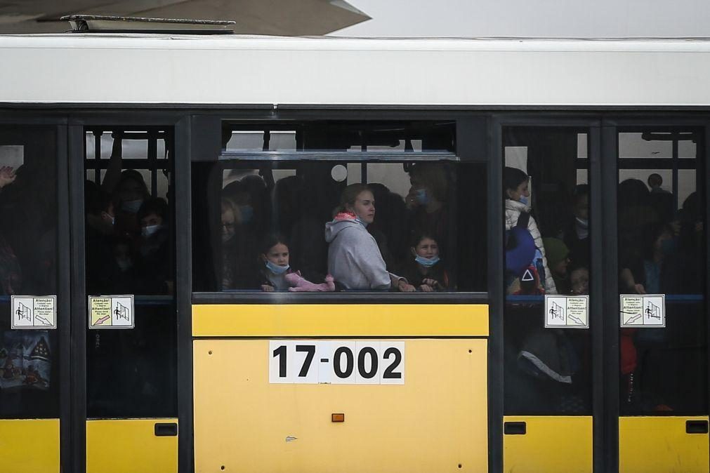 Grupo de 52 refugiados da Ucrânia chegou hoje a Guimarães