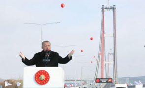 Turquia inaugura a maior ponte suspensa do mundo entre a Ásia e a Europa