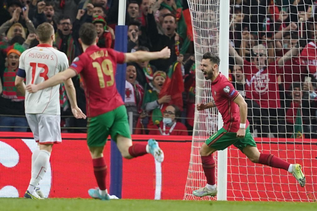 Mundial2022: Portugal vence Macedónia do Norte ao intervalo da final do 'play-off'