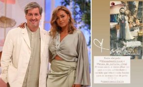 Liliana Almeida experimenta vestidos de noiva e Bruno de Carvalho assiste a tudo