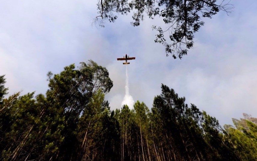 incêndios Piloto de helicóptero faz manobra impressionante no centro da Covilhã