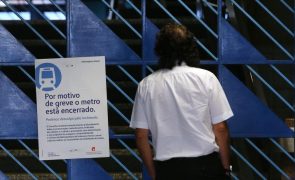 Trabalhadores do Metro de Lisboa em greve parcial na sexta-feira
